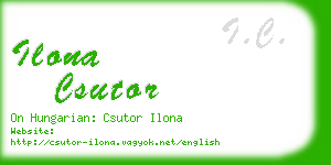 ilona csutor business card